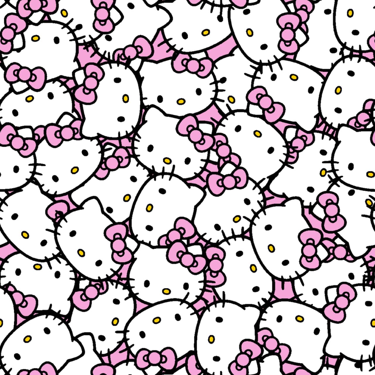 Hello Kitty&#xAE; Packed Pink Bow Cotton Fabric